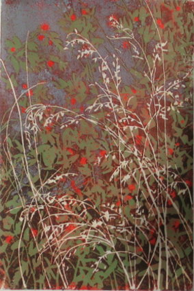 Fête, Block Print by Judith Hilmer