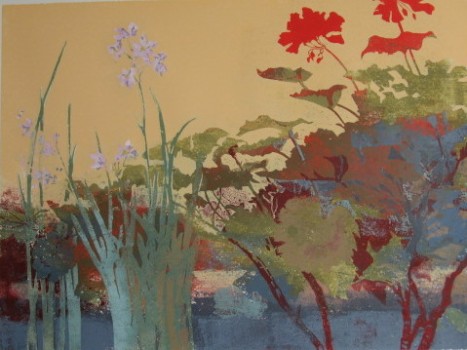 Winter Window - Dawn (XIV), Block Print by Judith Hilmer