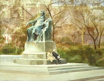 Frühlingsrauschen, Watercolor by Judith Hilmer
