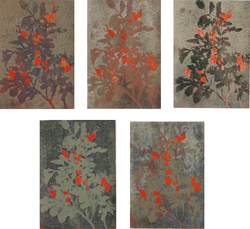 Fruition, Block Print by Judith Hilmer