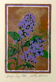 
Spring Song, Block Print by Judith Hilmer
		