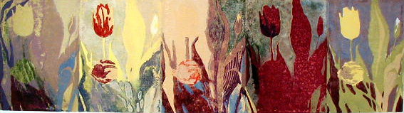 Variations on a Spring Theme, Block Print by Judith Hilmer