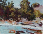 Winter Arroyo oil painting by Judith Hilmer
